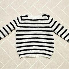 H&M ボーダー スプリングニット 80 コットン100%