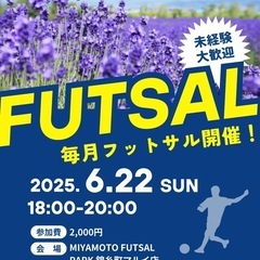 【6/22(日)18:00〜20:00】錦糸町でフットサル！未経...