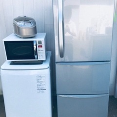 コスパ最強🌈届いてすぐ快適ライフ❗️驚きの家電4点セット❗️今だけ限定⁉️（洗濯機&冷蔵庫&電子レンジ＆テレビ）の画像