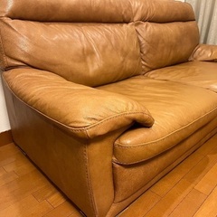ニトリ　本革　3人掛けソファー　【9/20まで】の画像