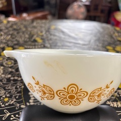 ビンテージ　old pyrex バタフライゴールド　シンデレラボウル SSサイズの画像