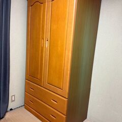 【無料】洋服タンス・ワードローブ（鏡・引出し2段）｜倉敷市児島｜現地受取