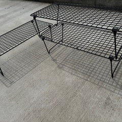 ※受付終了【引取限定】3コセット、折畳み式スチールラック