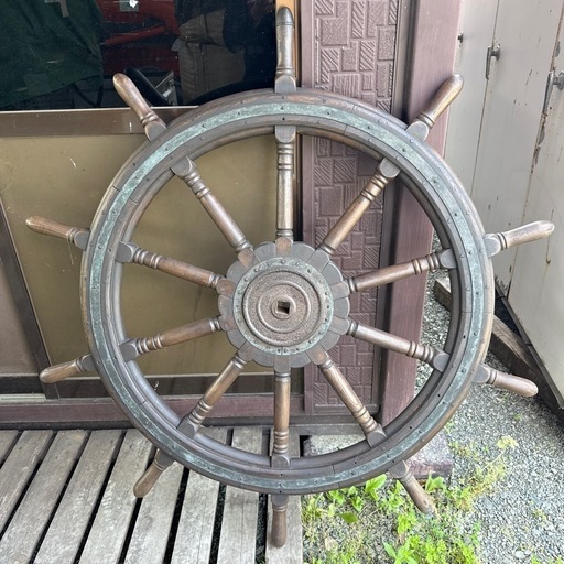 大型船の舵 レトロ