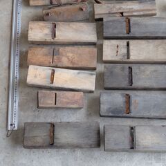 現状 古道具 大工道具 かんな 22点セット まとめて処分 大量 鉋 カンナ 台鉋 削る 木材 建築 の画像