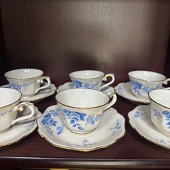 ノリタケ Ivory china ブルーローズ 　カップ＆ソーサー