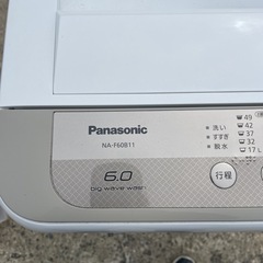 【洗濯機】Panasonic NA-F60B11 2018年製　通電確認済み　9-737の画像