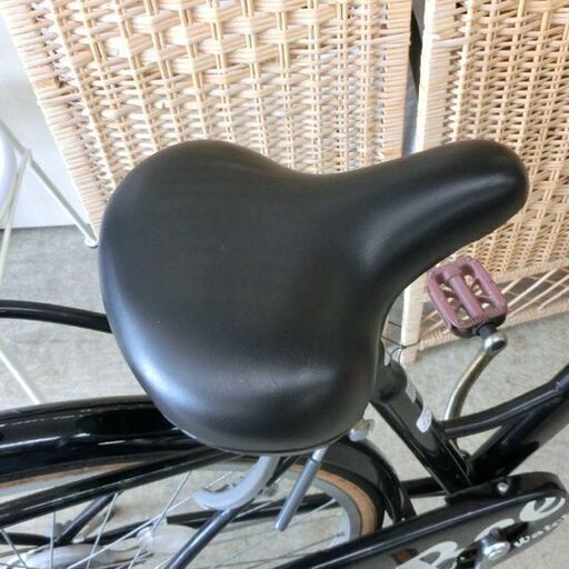 シティサイクル 27インチ ブラック 黒 6段変速付き ベル付き カゴ付き 6段切替付き 自転車 H712130283 札幌 西野店