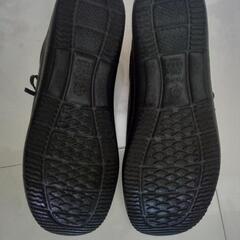 ウォーキングシューズ黒24㎝EEEEの画像