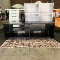 J253⭐️ハヤミ　美品✨テレビ台　高さ調節可能棚　ローラー&ストッパー付きの画像