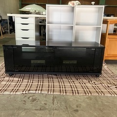 J253⭐️ハヤミ　美品✨テレビ台　高さ調節可能棚　ローラー&ス...