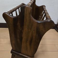 値下げ　飛騨産業　キツツキマーク　マガジンラックの画像