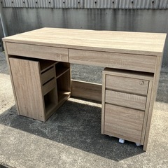 【LOWYA/ロウヤ】【美品】PCデスク　鍵付き　勉強机　システ...