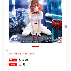 五等分の花嫁＊　Desktop Cute フィギュア　中野三玖～バニーver.～（タイクレ限定）の画像