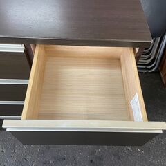 タンス　No.3388　ダークブラウン　スライドレール　ニトリ　ローチェスト イーグル 3 120-4 DBR　【リサイクルショップどりーむ荒田店】の画像