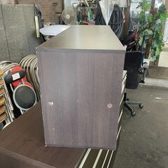 カラーボックス　No.3390　不二貿易　ダークブラウン　TVラック89　【リサイクルショップどりーむ荒田店】の画像