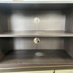 カラーボックス　No.3390　不二貿易　ダークブラウン　TVラック89　【リサイクルショップどりーむ荒田店】の画像