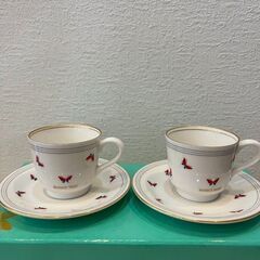森英恵　カップ＆ソーサー　２客セット　デミタスカップ
