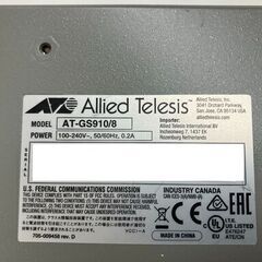 【中古品】ギガビットイーサネットスイッチ アライドテレシス（AT-GS910/8）の画像