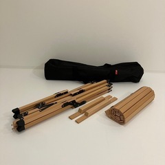 FIELDOOR ウッドロールトップ キッチンテーブル ツーバーナー対応の画像