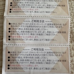 優待券　テーマーパークチケットの画像