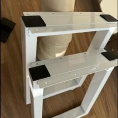 鉄棚 TV台 鉄脚2脚セット 高さ400mm テレビボード ロー...