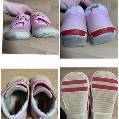 定価10780円　ミキハウス セカンドシューズ 13.0 うさこ花柄　日本製 スニーカー 女の子 キッズ ピンクの画像