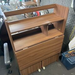 ライティングデスク タンブレロ2 80　No.3395　ニトリ　机　ブラウン　【リサイクルショップどりーむ荒田店】の画像