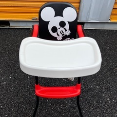KATOJI ミッキーマウス　折りたたみ ハイチェア　ベビーチェア