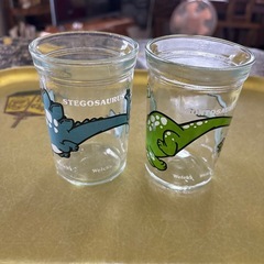 USAビンテージ　ウェルチ　恐竜グラス 2個セットの画像