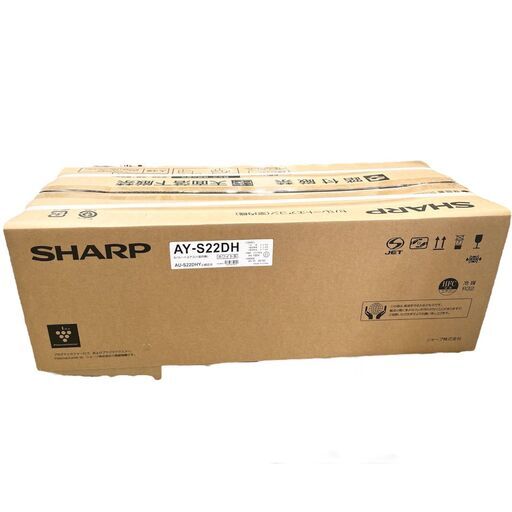 【リサイクルショップドリーム池田店】新品　標準工事費込み　SHARP/シャープ　2.2kwエアコン　冷房：6～9畳用/暖房：6～7畳用　室外機/リモコン付き　ホワイト　AY-S22DH-W　2024年製　IKZ-965