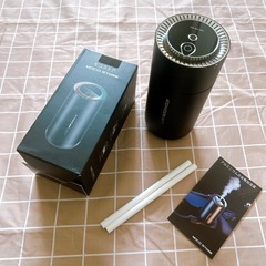 新品⭐️ アルミニウム合金金属製加湿器 除菌アロマ対応 超音波式 USB-C給電式 車用の画像