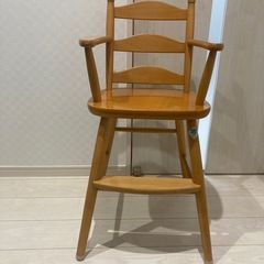 値下げ中 早い者勝ち　飛騨の家具 川原工芸 木製ベビーチェア ハ...