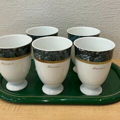 ★未使用品　山本寛斎　フリーカップ5客セット　専用トレー付き