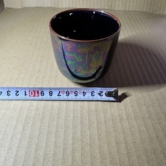 コップ、茶碗蒸し、お茶 の画像
