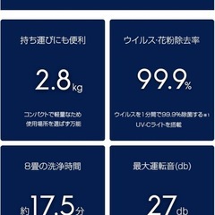 空気清浄機エレクトロラックス Flow A3 UVの画像