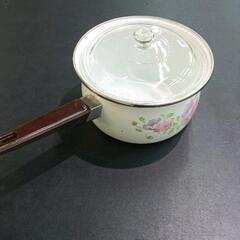 0602-184 昭和レトロ　鍋ガラス蓋付き