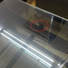 テレビ台 ガラス製 棚板2段 薄型テレビ用 TVスタンド 32型 幅90㎝ エレコム ブラック 西岡店の画像