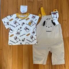 新品未使用ポチャッコ　90サロペットTシャツ