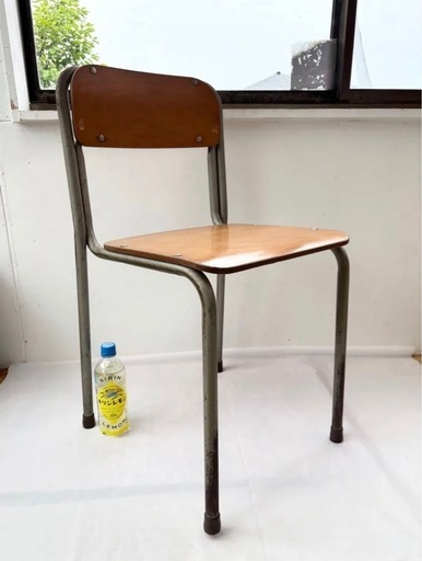 木製椅子　昭和レトロ　アンティークチェア　イス　ヴィンテージ　古民家　学校 木製椅子 昭和レトロ アンティークチェア イス ヴィンテージ 古民家