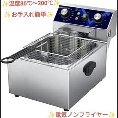 電気フライヤー 10L 卓上フライヤー 揚げ物器 ミニフライヤー...