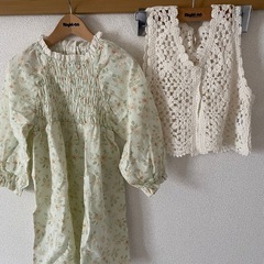 【tete a tete】ワンピース・ニット２点セット:110・120cmの画像