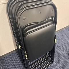 未使用　同一パイプ椅子　黒　6個セット
