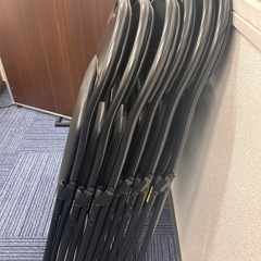 未使用　同一パイプ椅子　黒　6個セットの画像