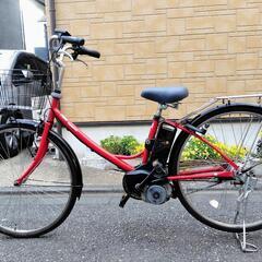 電動アシスト自転車　パナソニック　26インチ　レッド　バッテリー...
