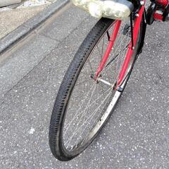 電動アシスト自転車　パナソニック　26インチ　レッド　バッテリー8Ah (実力容量5点灯表示の13.2Ah中古良品バッテリーオプションあり！)充電器付の画像