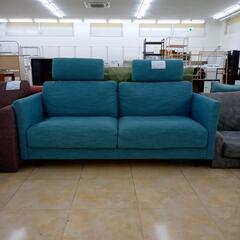 ★ジモティ割あり★  ソファ ブルー H100×D78×W179 クリーニング済み OJ9561の画像