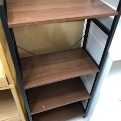 ラック4段　ブラウン×ブラック　【トレファク堺福田店】
