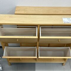 【リユースのサカイ千葉中央店】  立て掛けラック ブラウン H91×D17×W96 クリーニング済み TC3499の画像