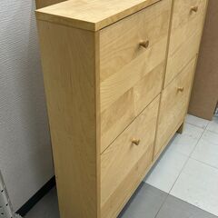 【リユースのサカイ千葉中央店】  立て掛けラック ブラウン H91×D17×W96 クリーニング済み TC3499の画像